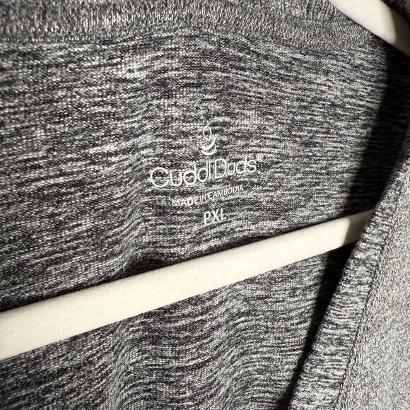 Cuddl Duds Seriously Soft Three Button Front Cardigan Size PXL Heathered Gray - Picture 4 of 10